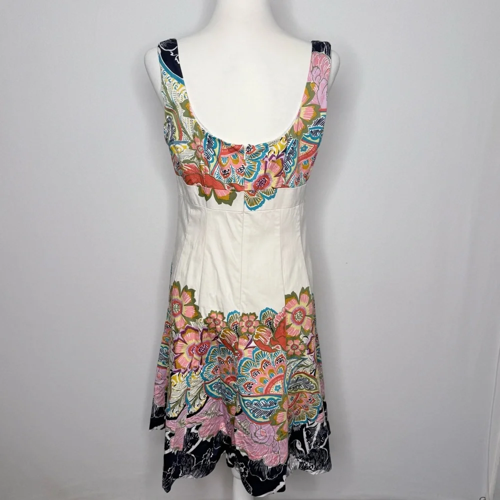 Nine West Colorful Floral Midi Dress Fit to Flare